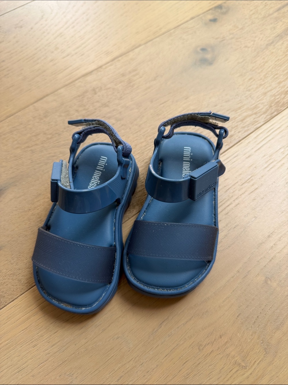 Mini Melissa Kids' Blue Strappy Sandals size US 6 toddler baby